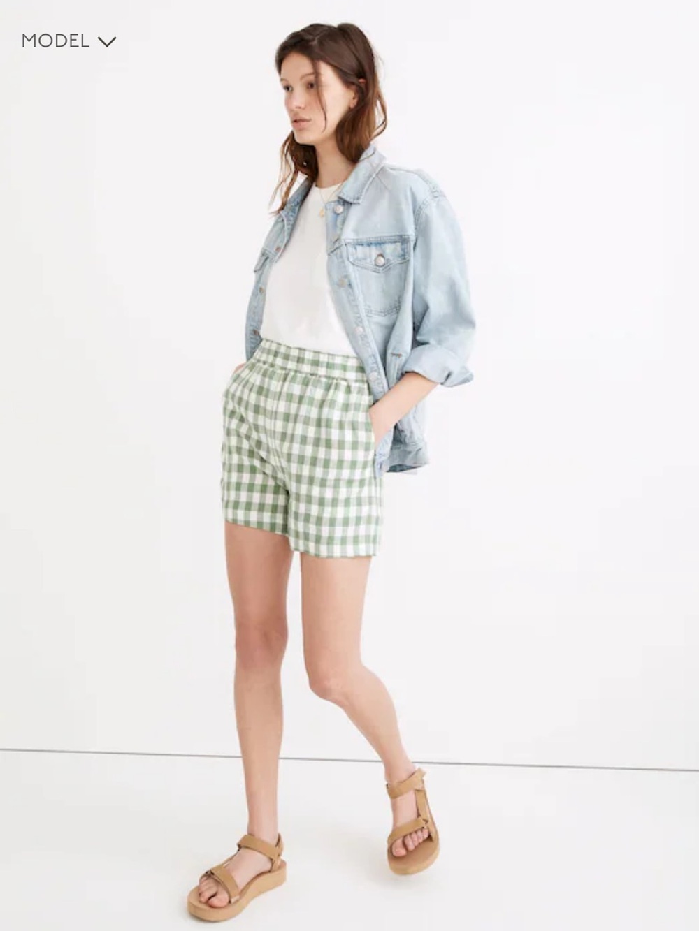 Madewell Linen-Blend Easy Pull-On Shorts Size XS